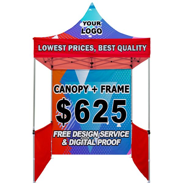 5x5 All Over Print Pop Up Tent