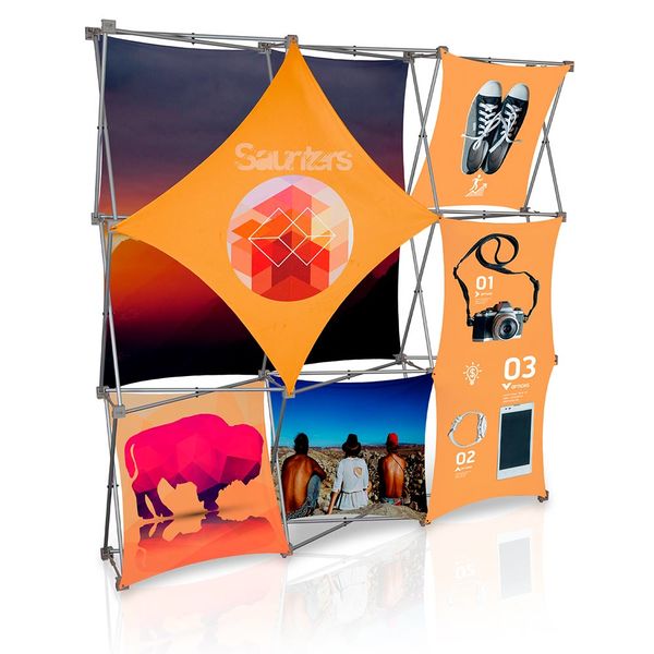 Stretch Panel Pop Up Booth 7.4ft x 7.4ft - 3322