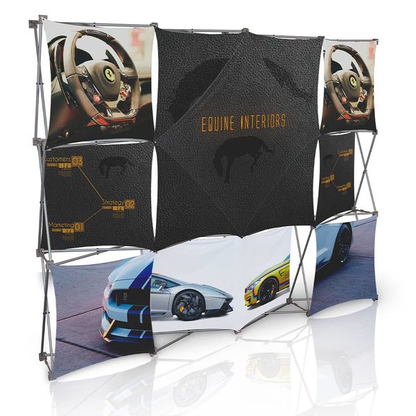 Stretch Panel Pop Up Booth 9.8ft x 7.4ft - 4324