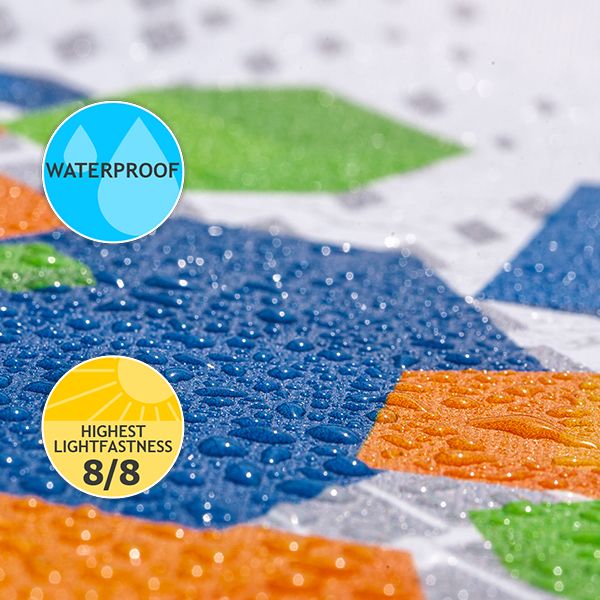 Canopy is made of water-resistant material Canopy is made of water-resistant material