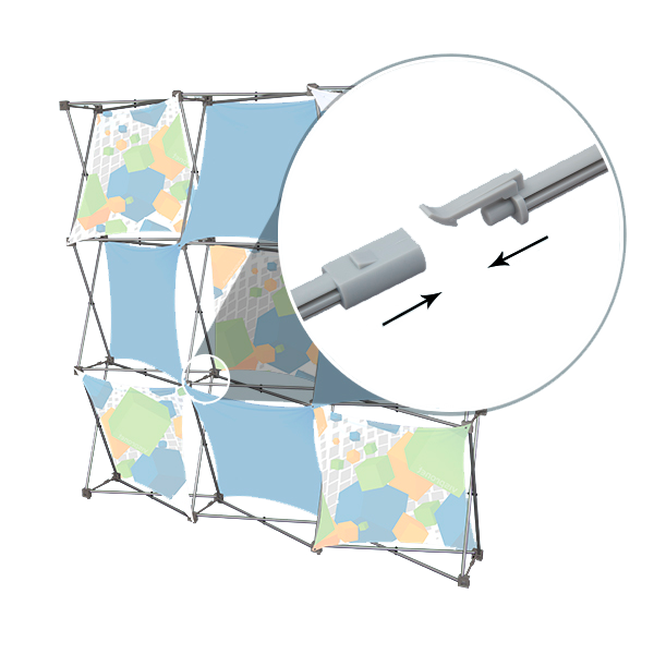 Frame connections easily snap together