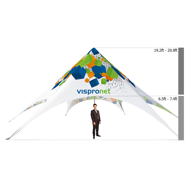 Adjustable heights ranging from 19.2ft - 20.9ft