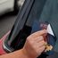 Car window stickers material easily sticks onto the window surface Car Window Stickers Installation