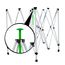 10x10 Economy tent with highlighted upper peak pole with dome cap
