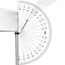 Protractor shows how to measure the 30° basic/deluxe flag mount