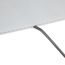 Included stakes are inserted into the flutes of the corrugated plastic Stakes included