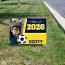 Soccer Yard Sign with Photo in lawn