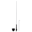Print attaches to pole set with hook-and-loop bungee cords Print attaches to pole set with hook-and-loop bungee cords